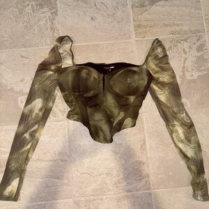 Fashion Nova Green corset top